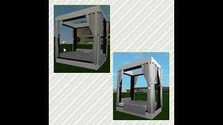 How to build a Canopy Bed  Bloxburg [upl. by Bubb]