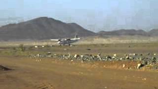 A Twin Otter landing somewhere in Africa [upl. by Burnley]