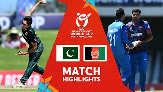 Pakistan v Afghanistan  Match Highlights  U19 CWC 2024 [upl. by Ainuj]