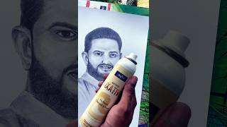 How to spray fixative art sketch pencildrawing youtubeshorts [upl. by Press]