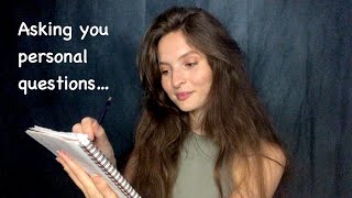 ASMR Asking You Increasingly Personal Questions  Soft Spoken amp Whispered Writing Sounds [upl. by Parrnell]