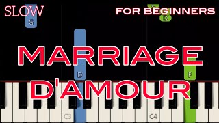 MARRIAGE DAMOUR  HD   RICHARD CLAYDERMAN  SLOW amp EASY PIANO [upl. by Haidebez149]