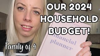 How to budget for a family of four in 2024  My exact household budget after maternity leave [upl. by Ettolrahc773]