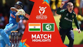 India v Ireland  Match Highlights  U19 CWC 2024 [upl. by Sucy]