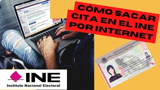 Cómo SACAR CITA en el INE por INTERNET Actualizado 2022 Renovación Extravió Cambio domicilio [upl. by Robins833]