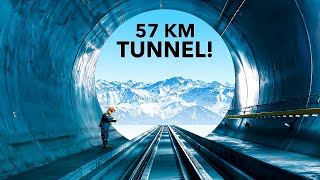 Europes 57km Mountain Tunnel Craziest Project Ever [upl. by Thetisa]