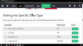 W3schools Python Data Types  Part 2 [upl. by Enitsuga627]