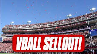 Nebraska Volleyball sells out tickets for match in Memorial Stadium I HuskerOnline reacts [upl. by Gladine767]