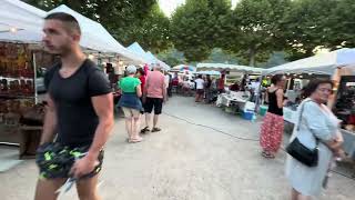 Ambiance estivale sur le marché nocturne des Cabannes [upl. by Hatokad]