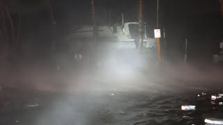 Hurricane MILTON Smashes into Venice Florida  Storm Surge Roaring in  Roofs Coming off 10092024 [upl. by Markus665]