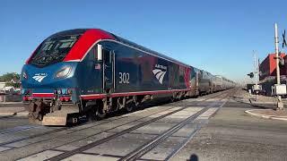 Amtrak Coast Starlight Train 11 Going By 98th Ave in Oakland CA Beautiful Friday Morning [upl. by Celina]