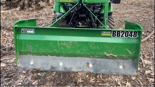 Easy Land Grading With The John Deere 1025R and the BB2048 Standard Duty Box Blade [upl. by Nonie344]