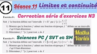 Limites et continuité séance 11 Série dexercices N3 2 Bac sciences [upl. by Ayatnohs442]