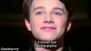 Glee  Defying Gravity Season 1 Full Performance with Lyrics [upl. by Annawik]