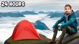 24 Hours On MountainWith Peace  Solo Camping [upl. by Mallon106]