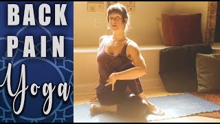 Yoga Stretches for Back Pain Relief Sciatica Neck Pain Day 1 [upl. by Elleved]