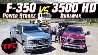 New HD RECORD 2023 Ford F350 vs 2024 Chevy Silverado 3500HD on the Worlds Toughest Towing Test [upl. by Taylor]