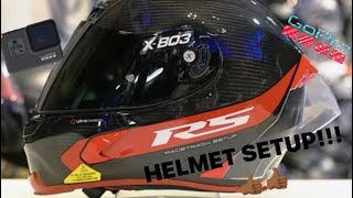 HELMET SETUP XLite X803 Ultra Carbon RS   MOTOVLOG SETUP [upl. by Ahdar]