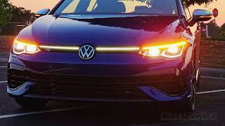 👉AT NIGHT 2023 VW Golf R  Lighting Review amp Night Drive Volkswagen [upl. by Oiluj866]