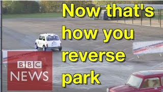 Speedy parallel park beats world record  BBC News [upl. by Pinter]