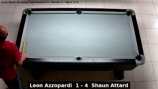 Leon Azzopardi vs Shaun Attard  Euro Mens Ranking Tournament 4  Round 2 [upl. by Daly366]