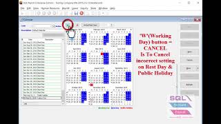 SQL Payroll  Setting Calender for Public Holiday amp Rest Day [upl. by Atteloj861]