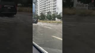 Roads flooded in Dubai during heaviest rainfall ever recorded [upl. by Eintihw]