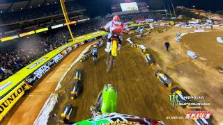 GoPro HD Kyle Chisholm Race Lap Anaheim 1 Monster Energy Supercross 2012 [upl. by Suravart]