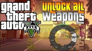 Grand Theft Auto V Unlock all Weapons Cheat [upl. by Duster571]