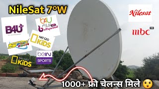 Nilsat 7°w Dish Setting 7°w chenal list 2024 [upl. by Attlee]