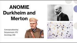 Anomie theory  Emile Durkheim and RK Merton Sociological Thinkers  Sociology  IPS Satyanarayan [upl. by Barren]