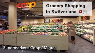 Grocery Shopping in Switzerland  Coop Migros [upl. by Norvin]