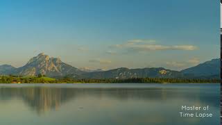 340 Time Lapse Hopfensee Alps Mountains Sunset  Zeitraffer Allgäu Alpen Berge See Wasser 8K [upl. by Alicsirp]