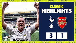 Gazzas FAMOUS Wembley free kick  CLASSIC HIGHLIGHTS  Spurs 31 Arsenal [upl. by Nhguavaj658]