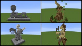 10 Minecraft Statue Designs And How To Make One [upl. by Lynnworth]