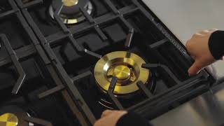 Monogram Professional Rangetop with 3Piece Grates and Wok Feature [upl. by Sheets454]