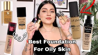 TOP 5 FOUNDATION FOR OILY SKIN  Best Foundation for OilyCombination Acne Prone Skin In India [upl. by Llenrac]