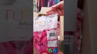 Lets unbox some pink tuftex balloons unboxing tuftex balloonhaul partyprep birthday [upl. by Aratal]