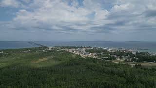 Mackinaw City KOA Campground Aerial [upl. by Anaeerb275]