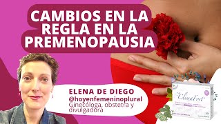 🟣 CAMBIOS en la REGLA en la PREMENOPAUSIA 🩸 Con la ginecóloga obstetra y divulgadora Elena De Diego [upl. by Bicknell]