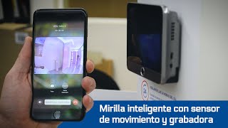 【Nueva】 MIRILLA DIGITAL WIFI grabadora con sensor de movimiento y aviso al móvil 🥇 [upl. by Aihsat]