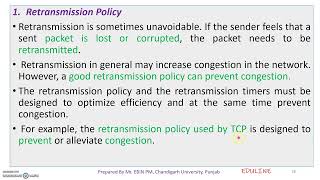 MODULE 3  TOPIC 12  OPENLOOP CONGESTION CONTROL [upl. by Marve]