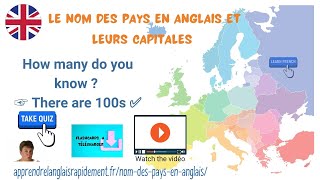 Le nom des pays en anglais  23 pays et capitales en anglais  Countries and cities in English [upl. by Anneyehc224]