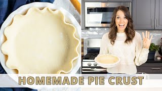 4Ingredient Pie Crust Recipe  Super Flaky amp Buttery [upl. by Goltz412]