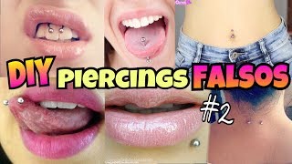 DIY  Como Hacer Piercings Falsos en Casa y que Parezcan REALES 2  NatyGloss [upl. by Rutherford22]