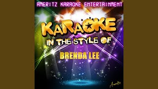 Nobody Wins In the Style of Brenda Lee Karaoke Version [upl. by Gnilrits]