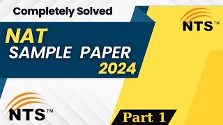 NTS NAT Sample Paper 2024  Completely solved  Part 1 [upl. by Rhoads]