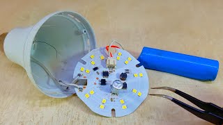 Rechargeable LED bulb repairing 💡 Emergency light battery replacement [upl. by Yespmed]