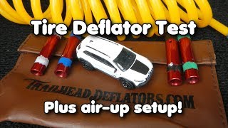 Trailhead Tire Deflator Test and a look at my air setup 2019 Jeep Cherokee Trailhawk Elite 4x4 [upl. by Valina]