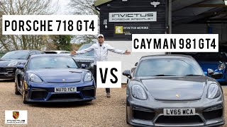 Porsche 718 GT4 vs 981 GT4  Test Drive amp Differences [upl. by Drofnas]